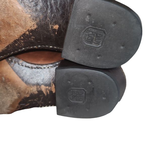 Dan Post‎ Genuine Leather Milwaukee Cowboy Boots Marlboro Brown Mens Size 11 D - Picture 3 of 10